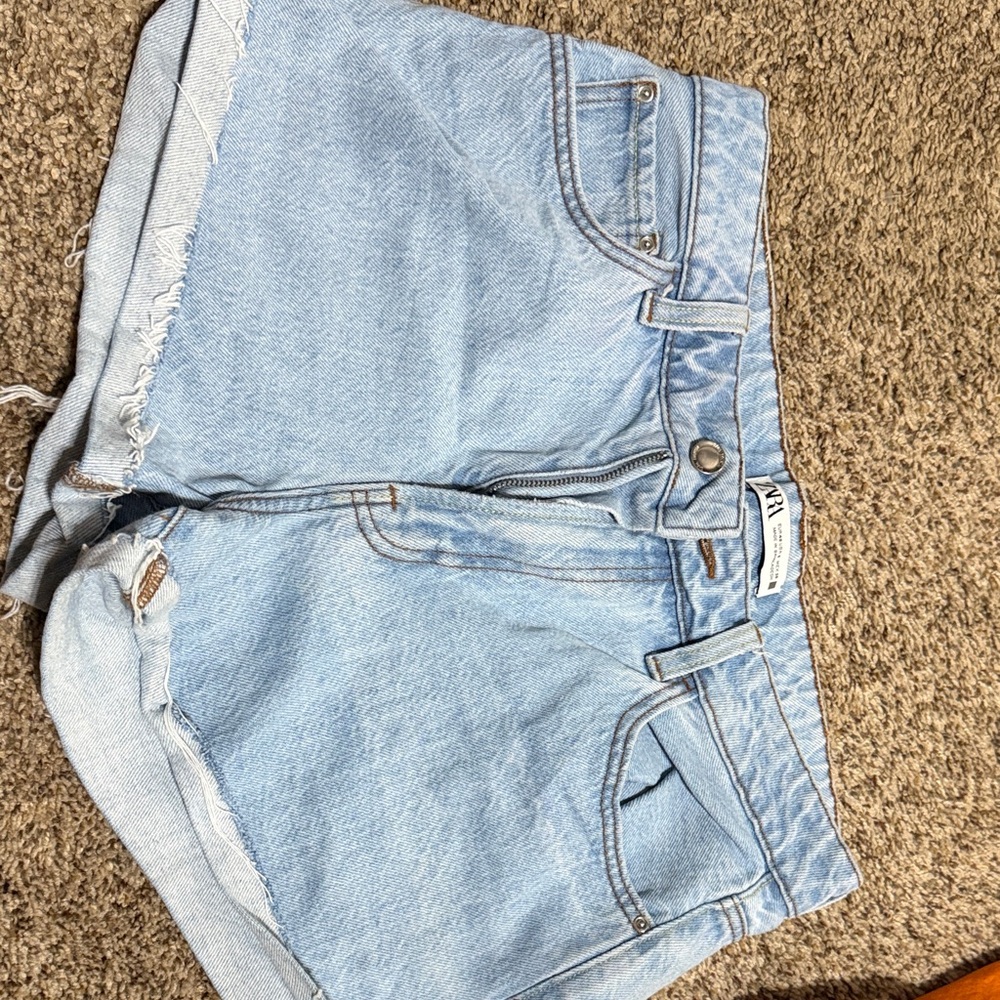 Zara Light Blue Jean Shorts